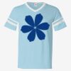 V-Neck Jersey with Striped Sleeves Thumbnail
