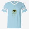 V-Neck Jersey with Striped Sleeves Thumbnail