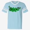 V-Neck Jersey with Striped Sleeves Thumbnail