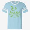 V-Neck Jersey with Striped Sleeves Thumbnail