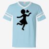 V-Neck Jersey with Striped Sleeves Thumbnail