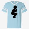 V-Neck Jersey with Striped Sleeves Thumbnail