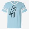 V-Neck Jersey with Striped Sleeves Thumbnail