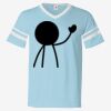 V-Neck Jersey with Striped Sleeves Thumbnail